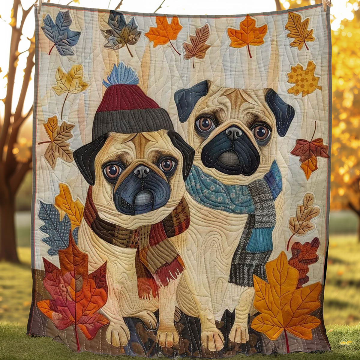 Autume French Bulldog Couple WP2907018CL Quilt