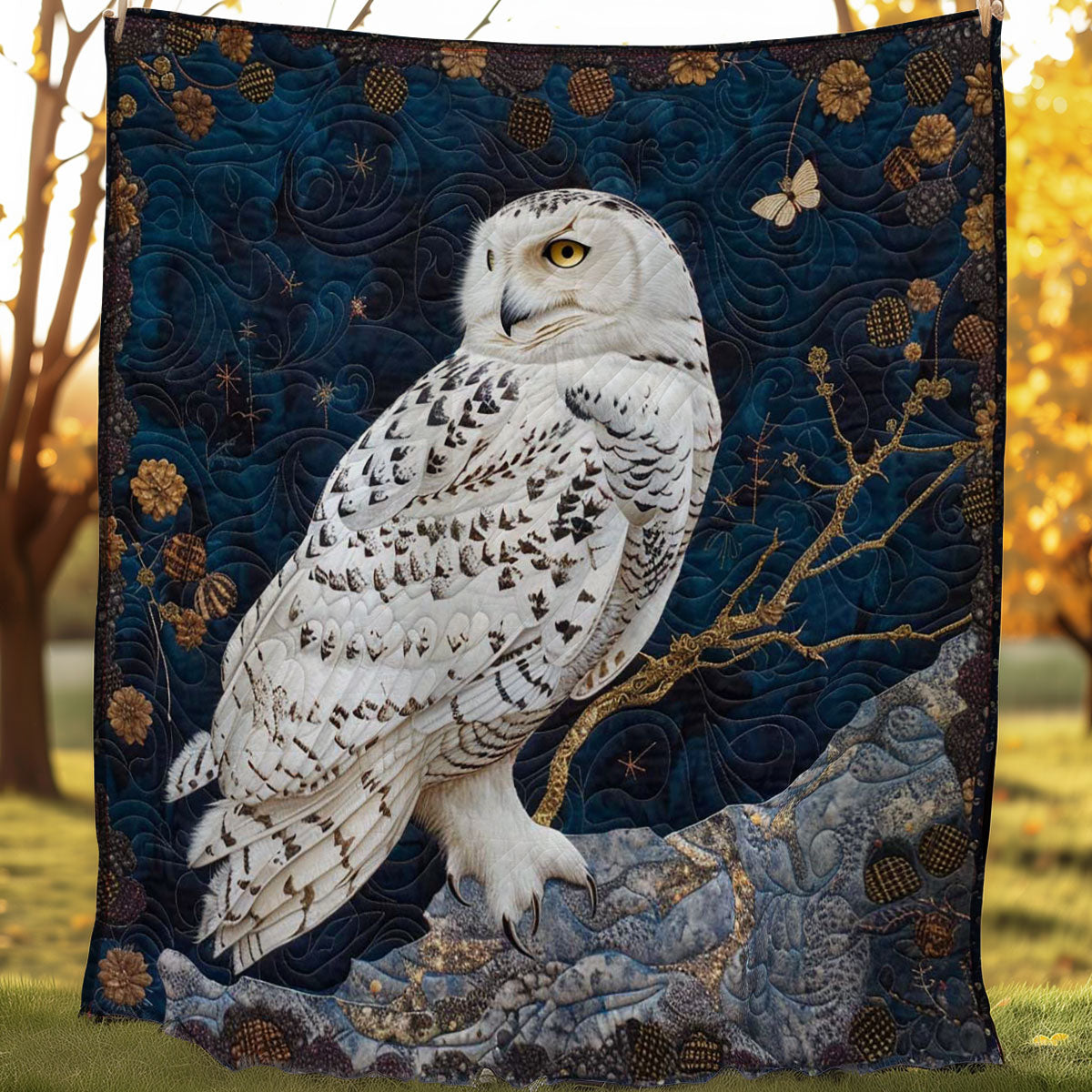 Snow Owl Night WP2907006CL Quilt