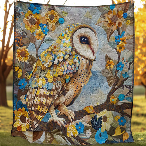 Spotted Owl Yellow Flowers WP2907005CL Quilt