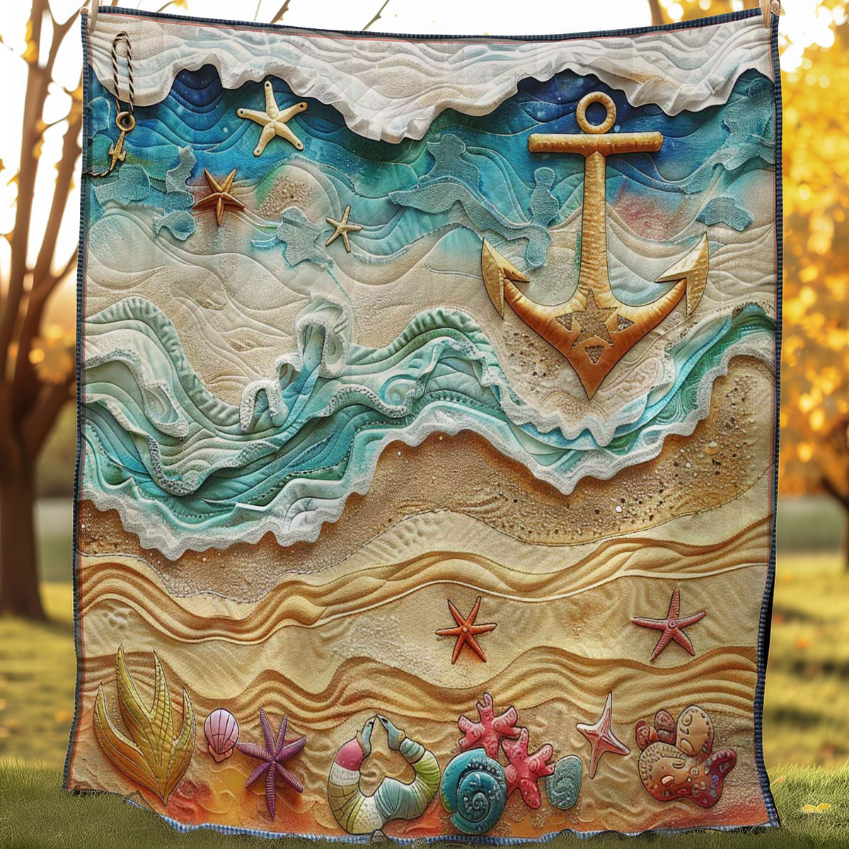 Coastline Anchor Beach WP2907022CL Quilt