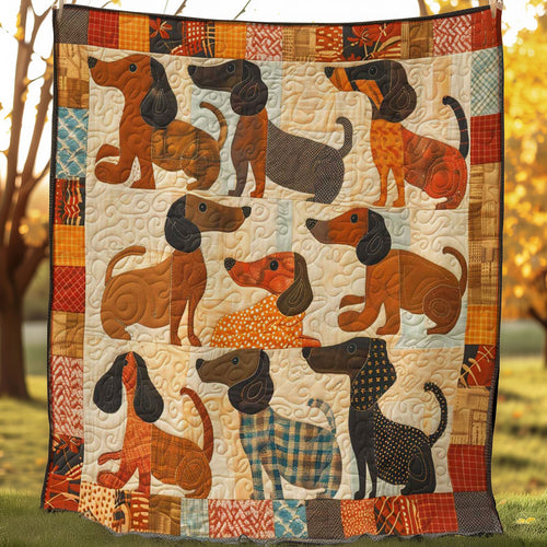 Collection Cute Dachshund Dog WP2907022CL Quilt