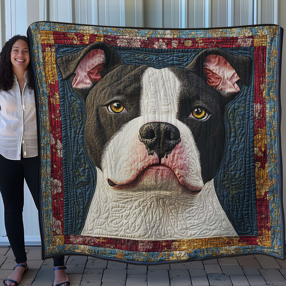 American Staffordshire Terrier Cute WN0508037CL Quilt