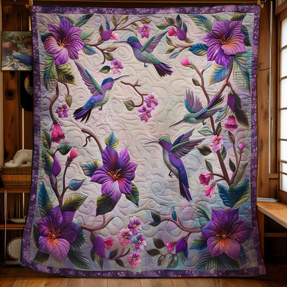 Art Morning Garden Hummingbirds WM0509029CL Quilt