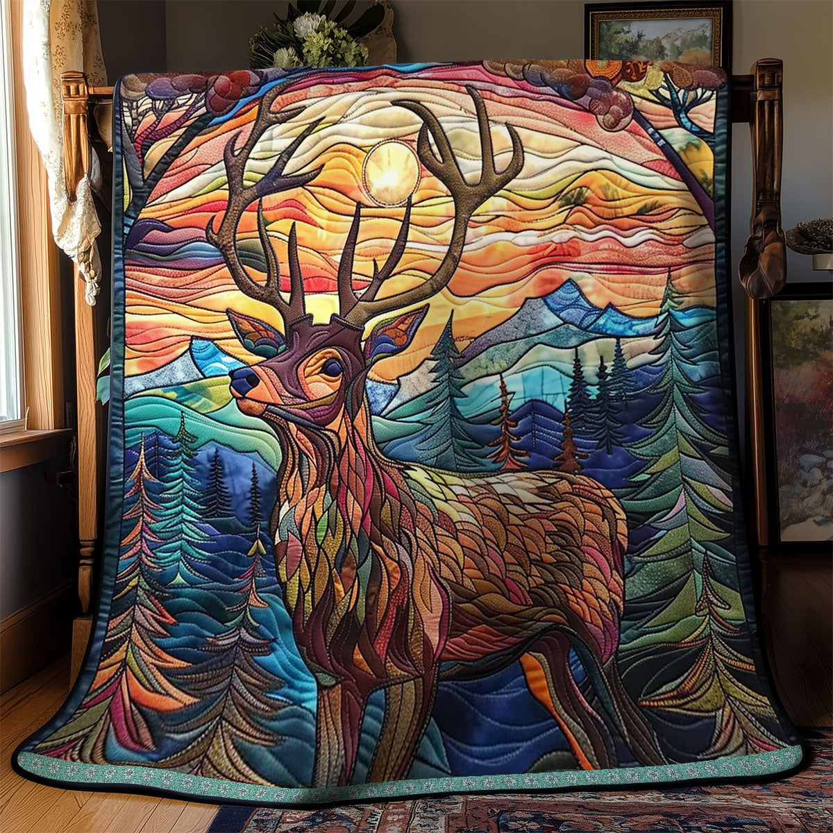 Autumn Breeze Deer WN0909074CL Quilt
