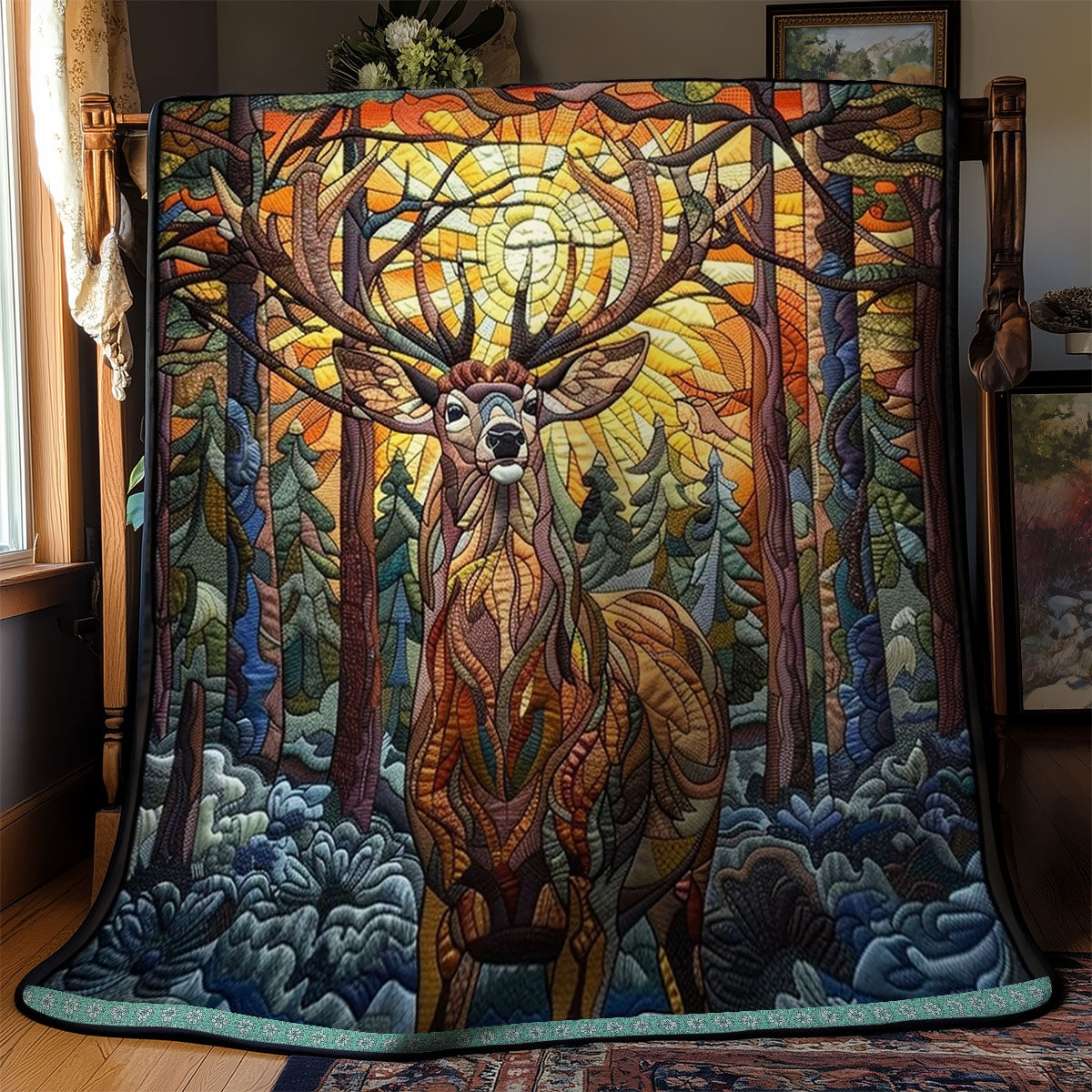 Autumn Glow Deer WN0909077CL Quilt