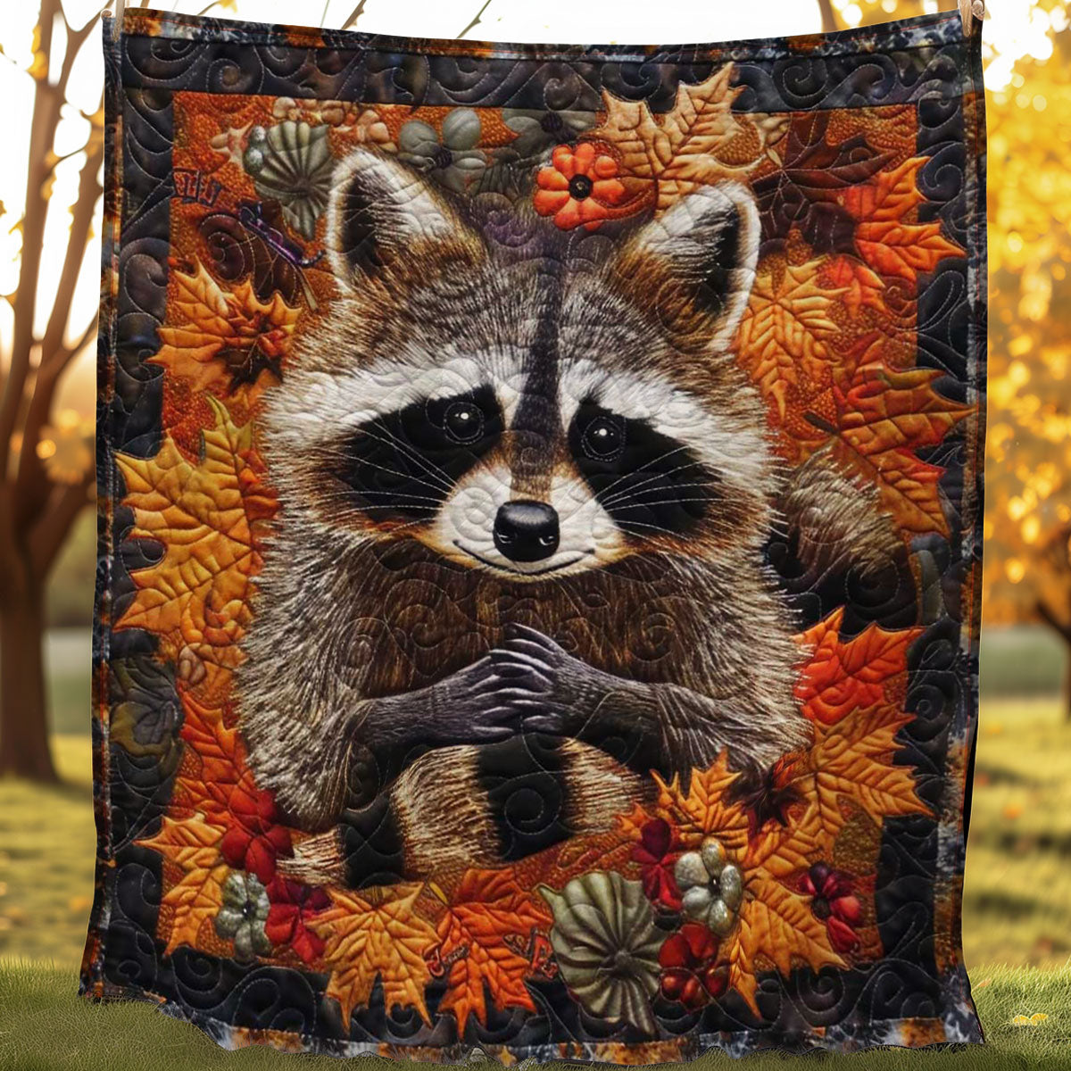 Autumn Magic Raccoon WN1508063CL Quilt