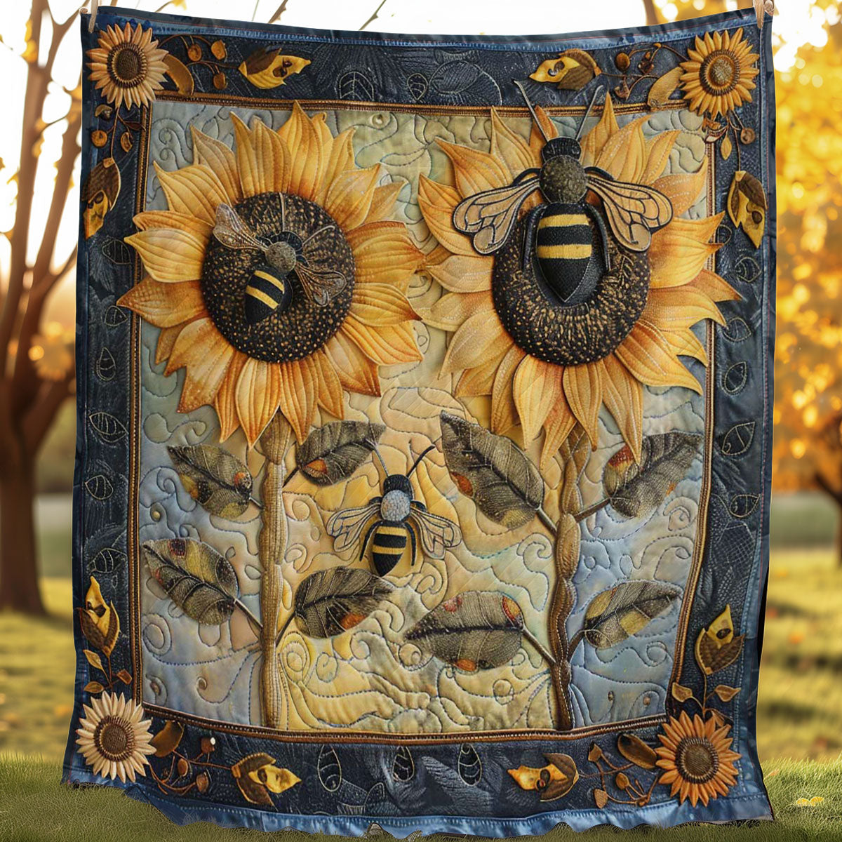 Bee Pollination Paradise WN2108112CL Quilt