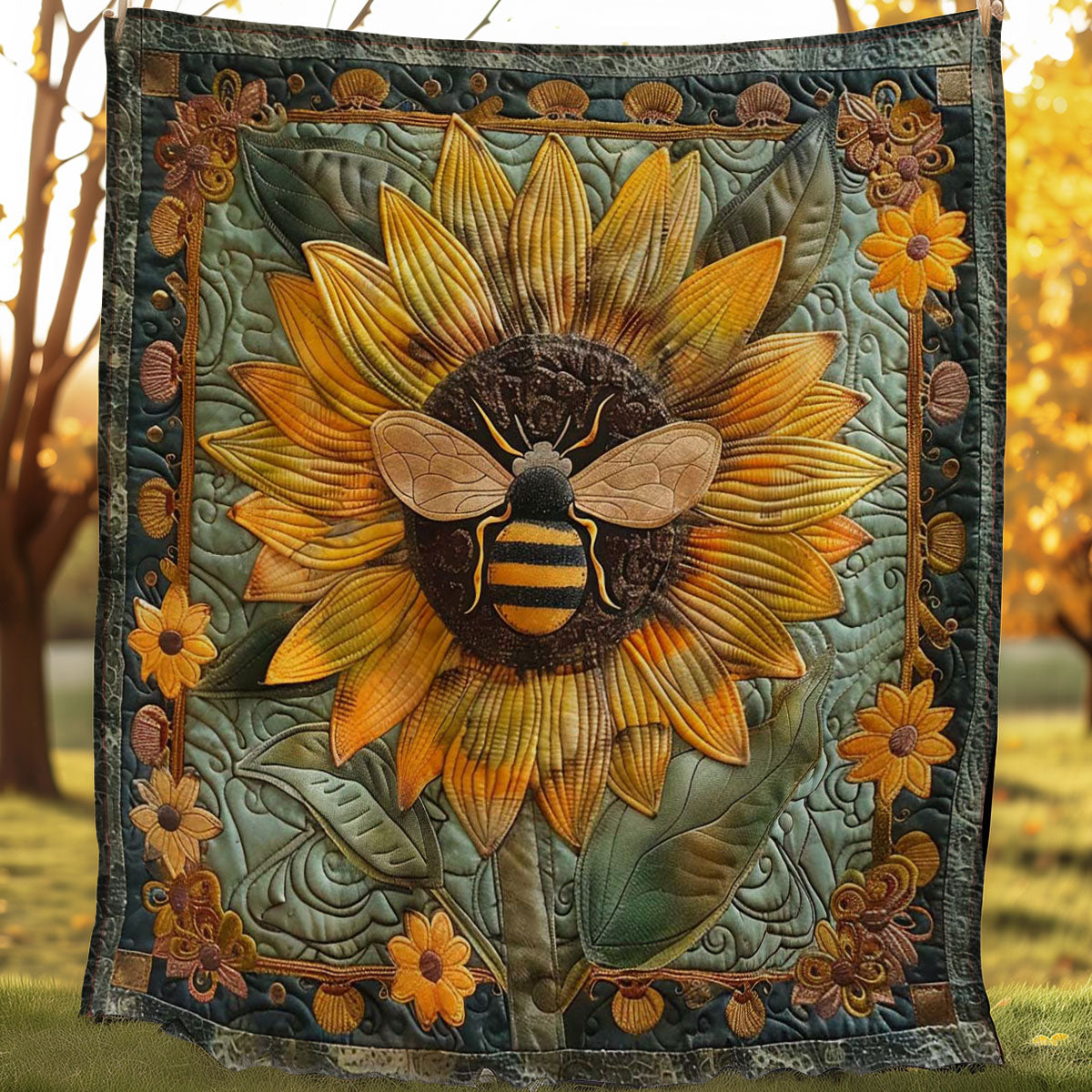 Bee Sunflower WN2108098CL Quilt
