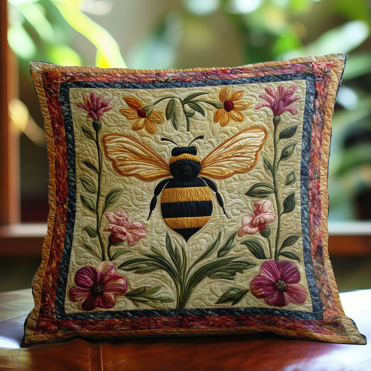 Bees and Blooms WN0208051CL Quilt Pillow Case