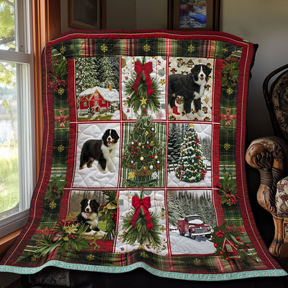 Bernese Mountain Cozy Cabin Christmas WN3008003CL Quilt