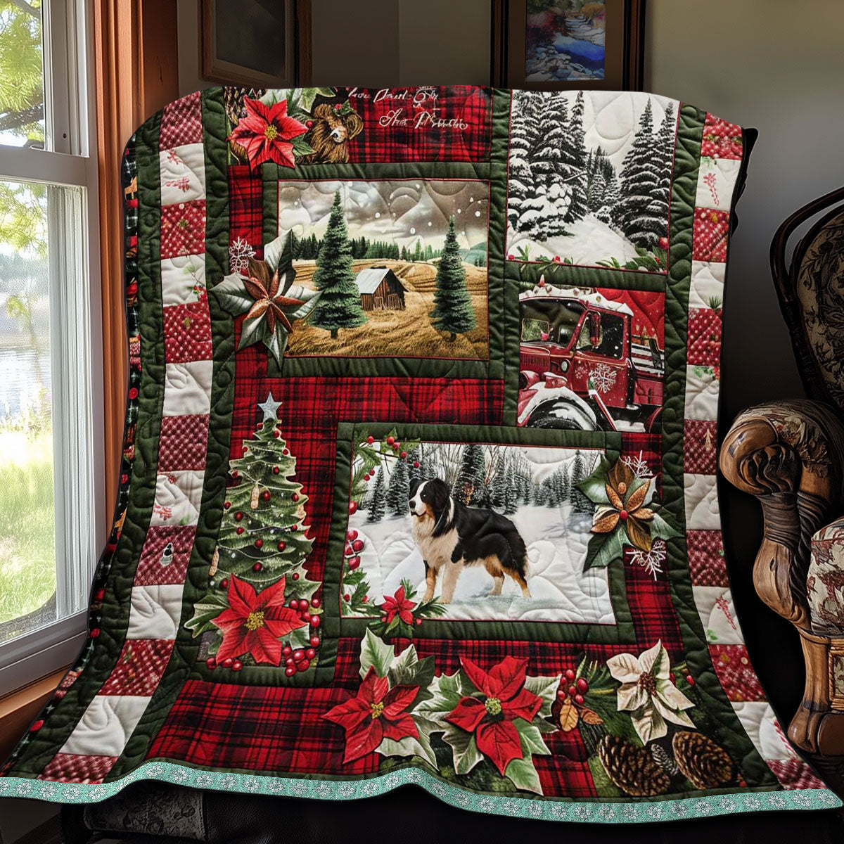 Bernese Mountain Sleigh Ride WN3008001CL Quilt