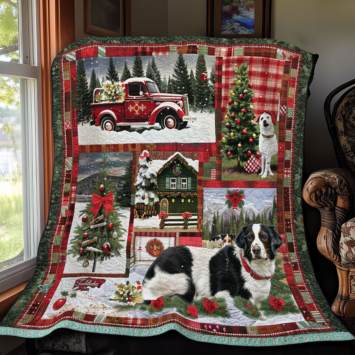 Bernese Mountain Winter Wonderland WN3008002CL Quilt