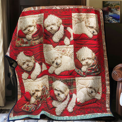 Bichon Frise Sleeping WN1209069CL Quilt