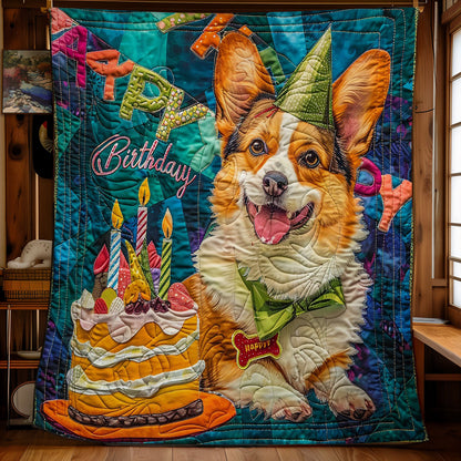 Birthday Corgi WM2408005CL Quilt