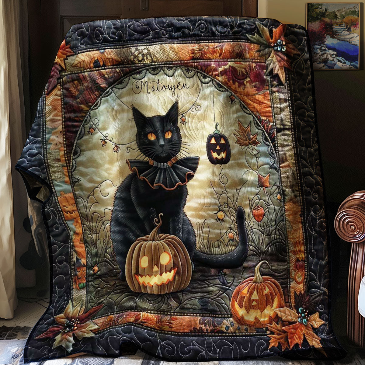 Black Cat's Halloween Haunt WN1908098CL Quilt
