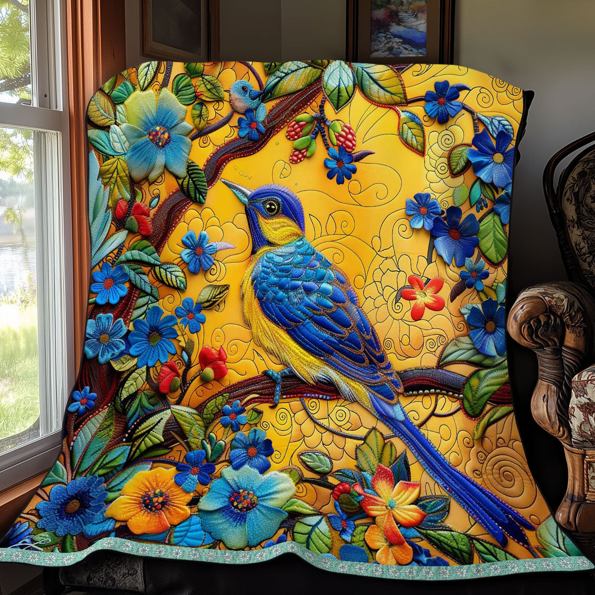 Blissful Bluebird WN0509037CL Quilt