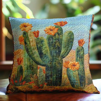 Blooming Cactus WN0308032CL Quilt Pillow Case