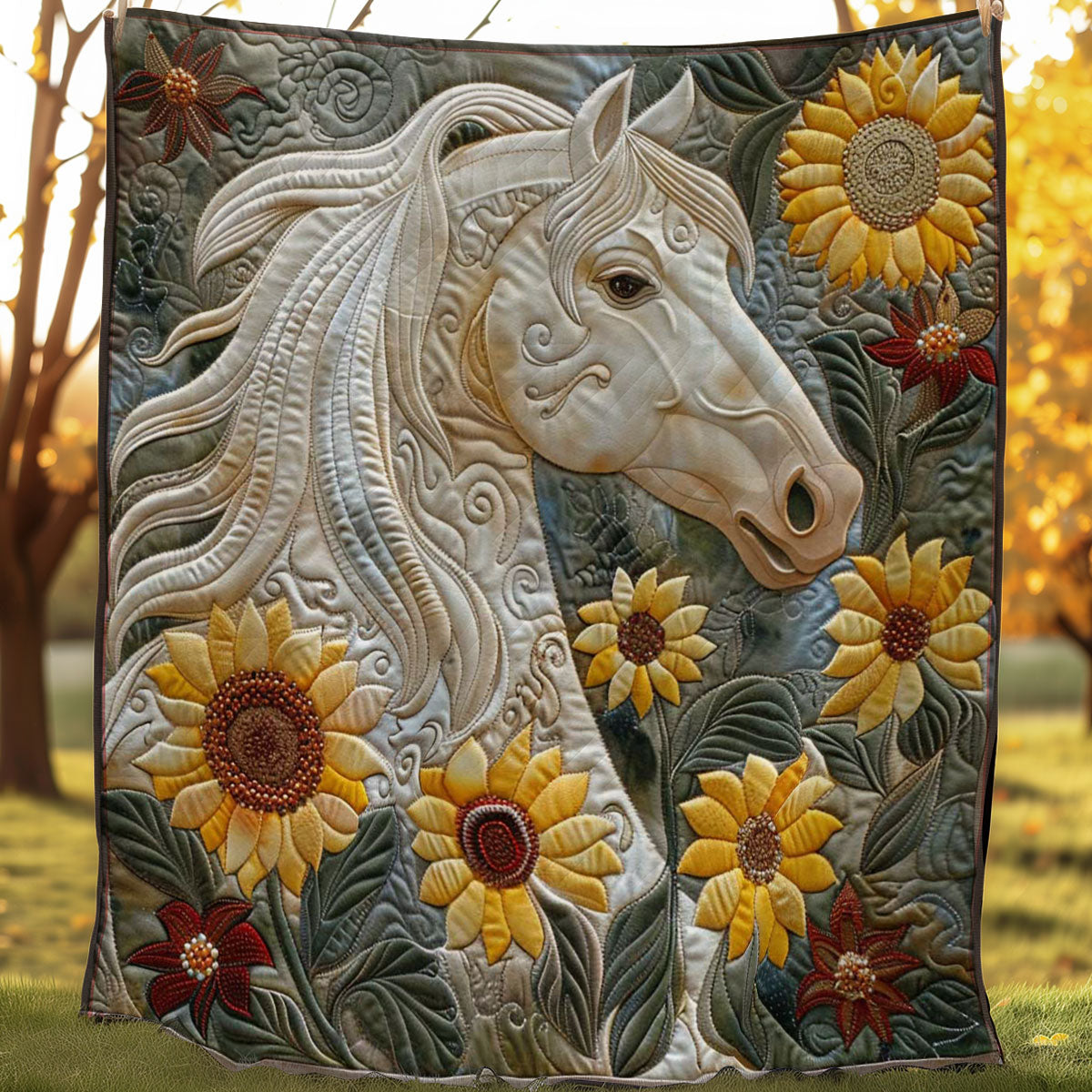 Blooming Horse WN2108081CL Quilt