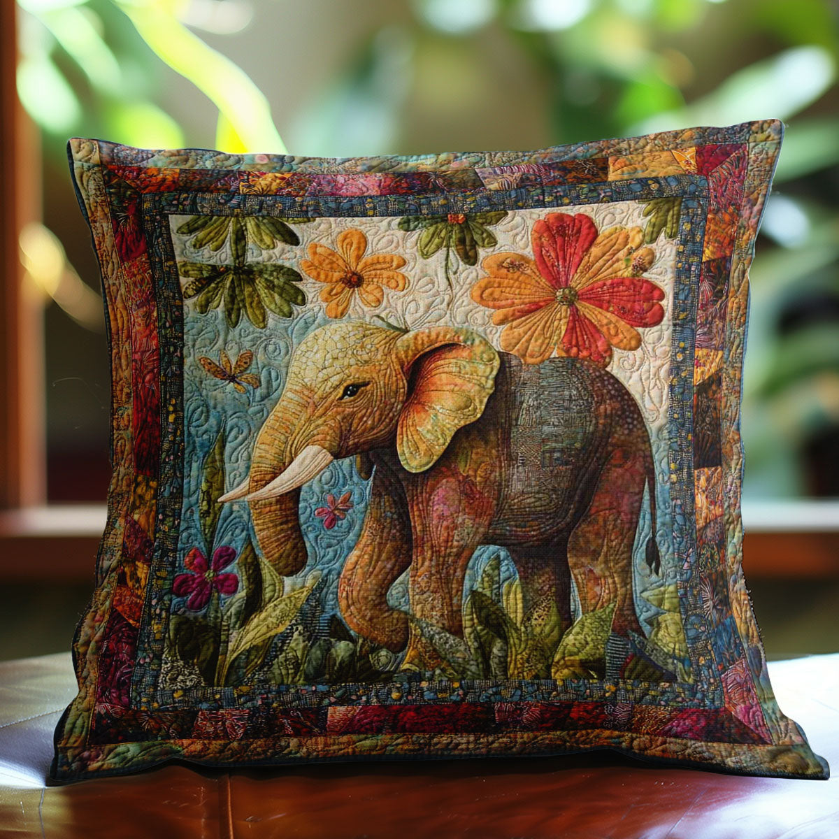 Blossom and Elephant WN0108003CL Quilt Pillow Case