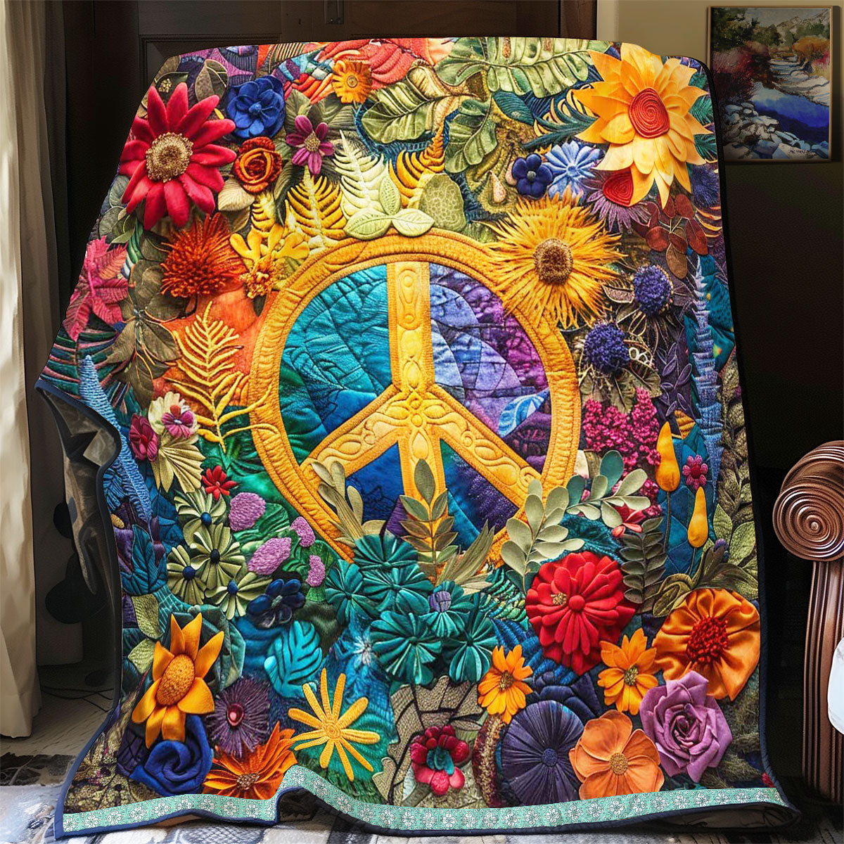 Blossoms Of Peace WN1609037CL Quilt