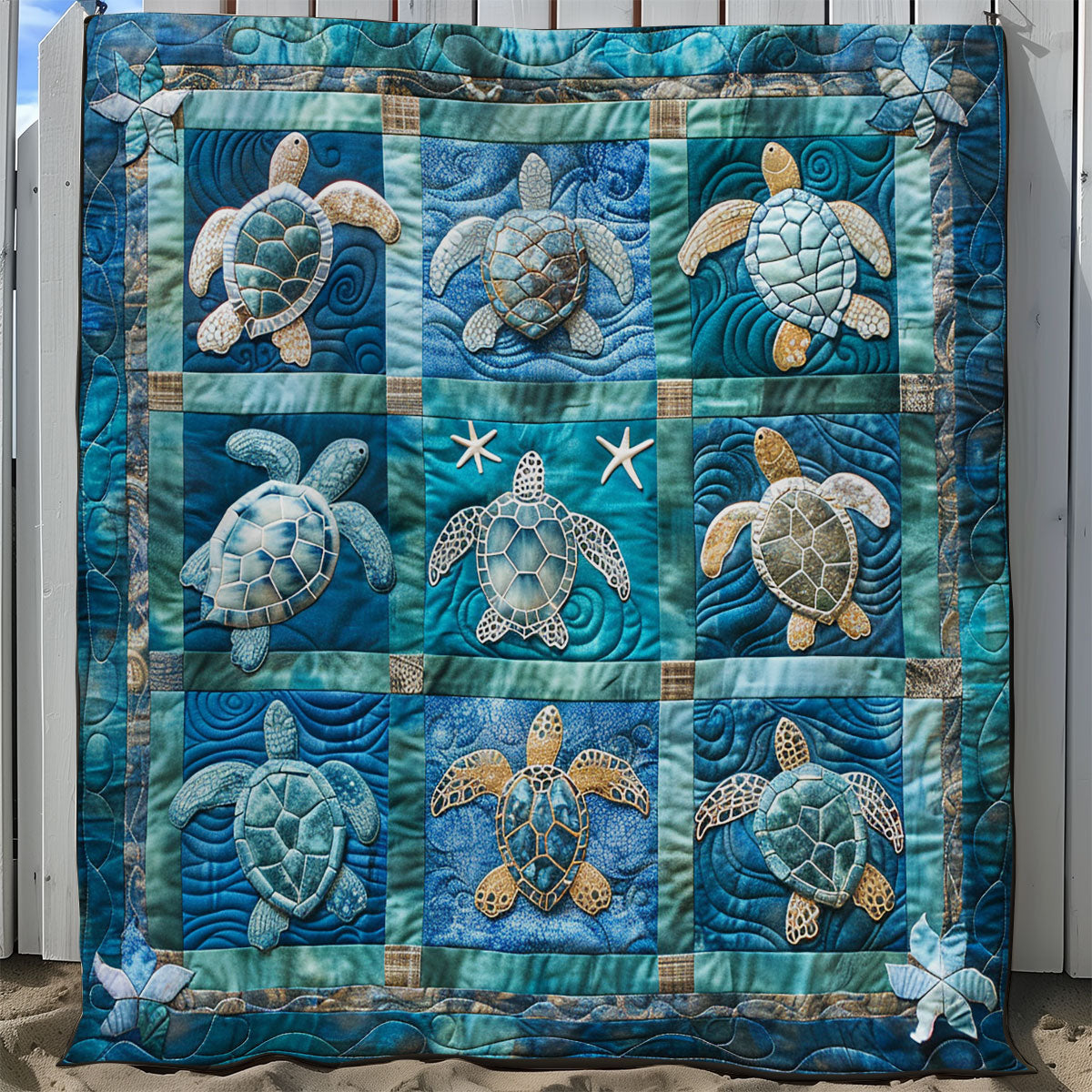 Blue Sea Turtles SR2208005CL Quilt