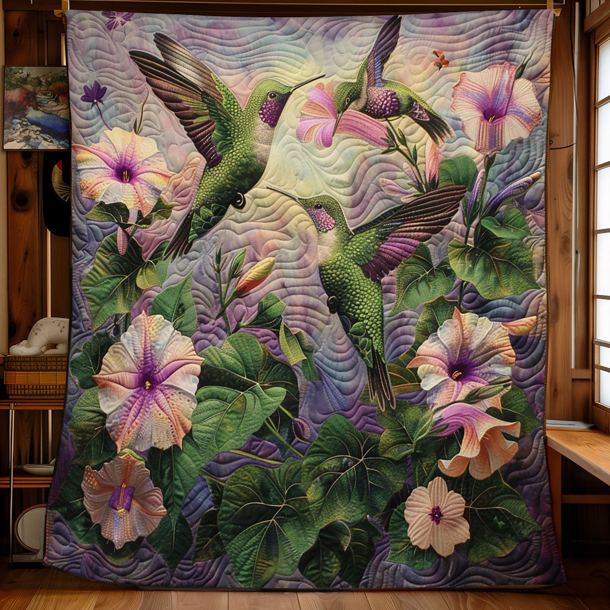 Blur Morning Hummingbird WM1908018CL Quilt