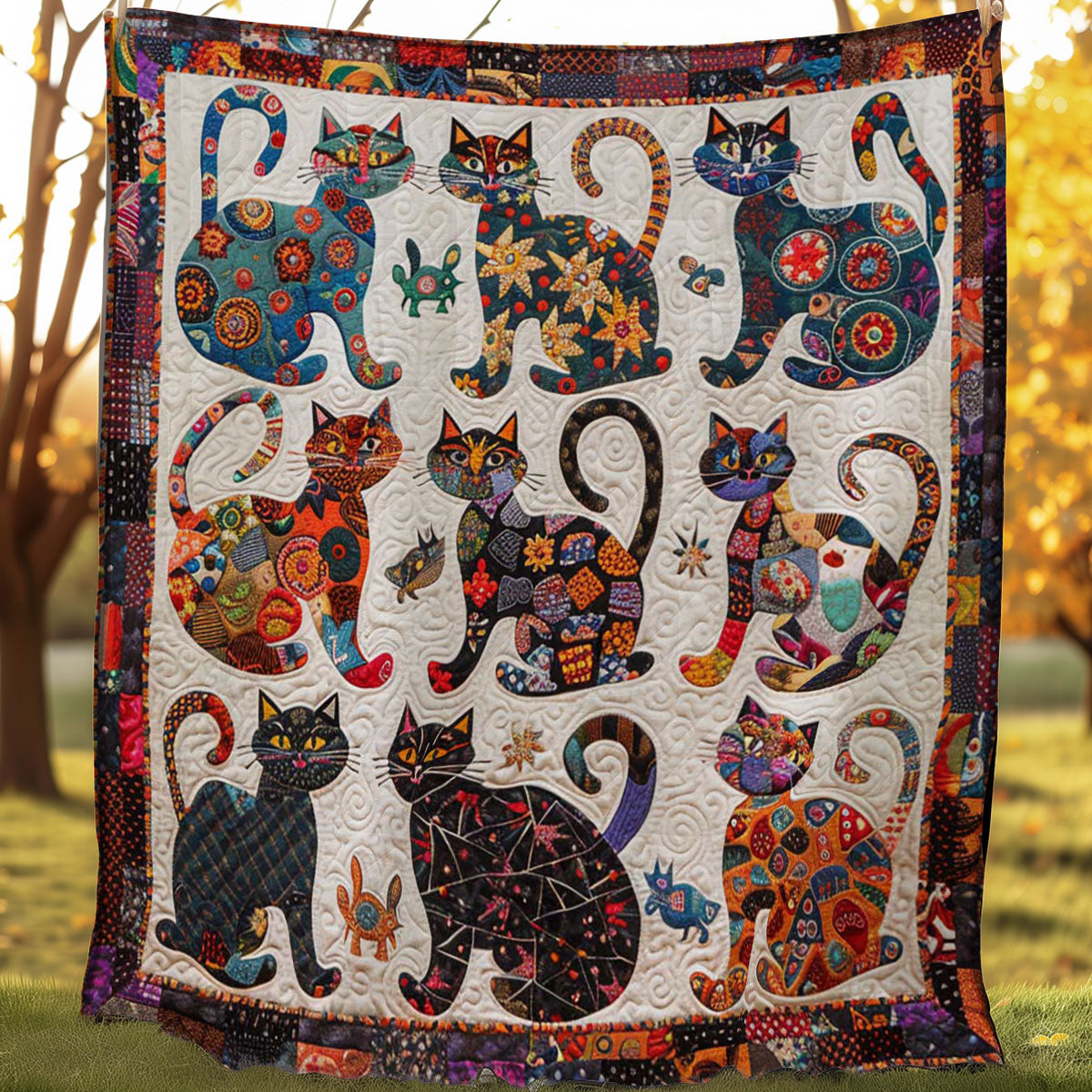 Brilliant Cats WN0908056CL Quilt