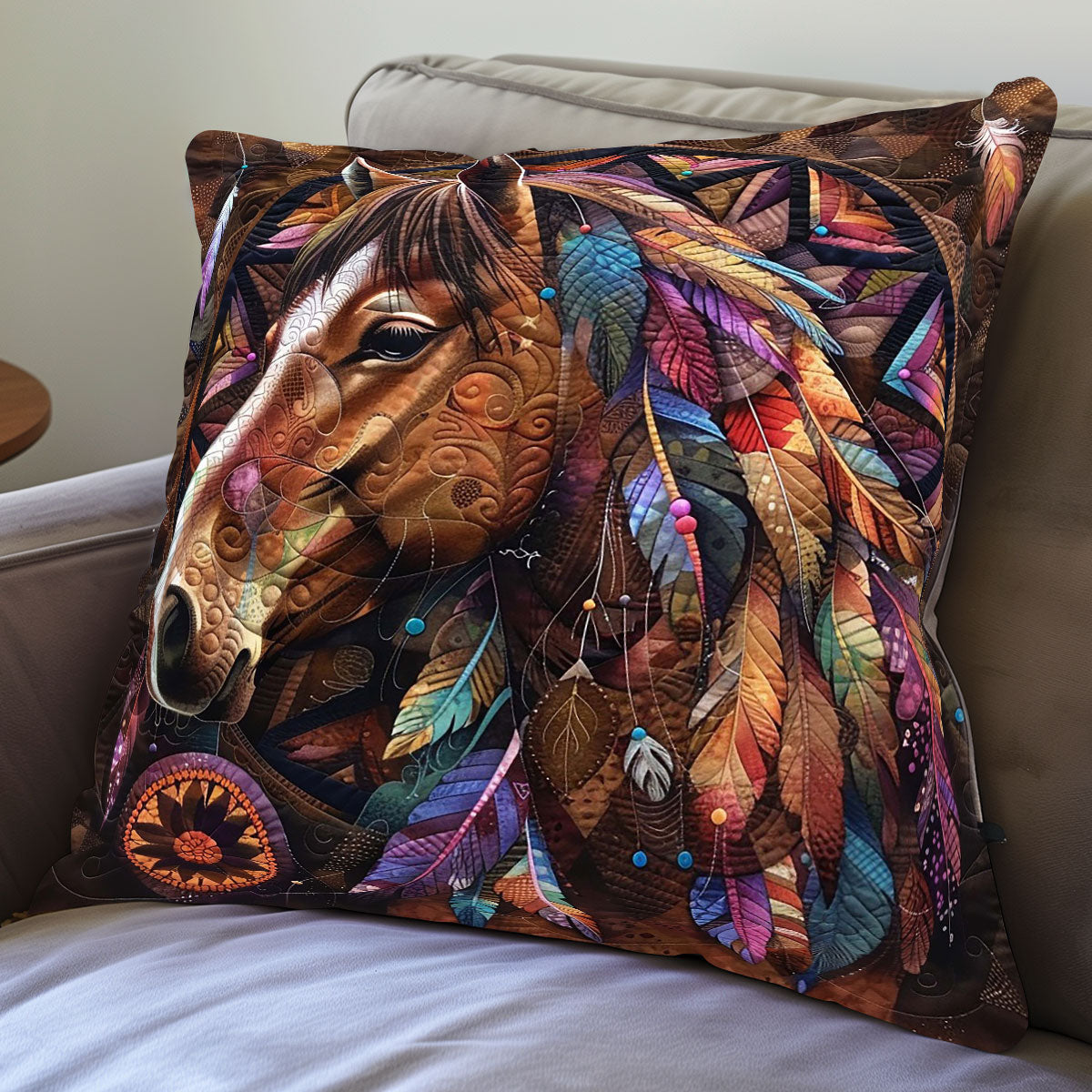 Brown Horse WM0808016CL Quilt Pillow Case