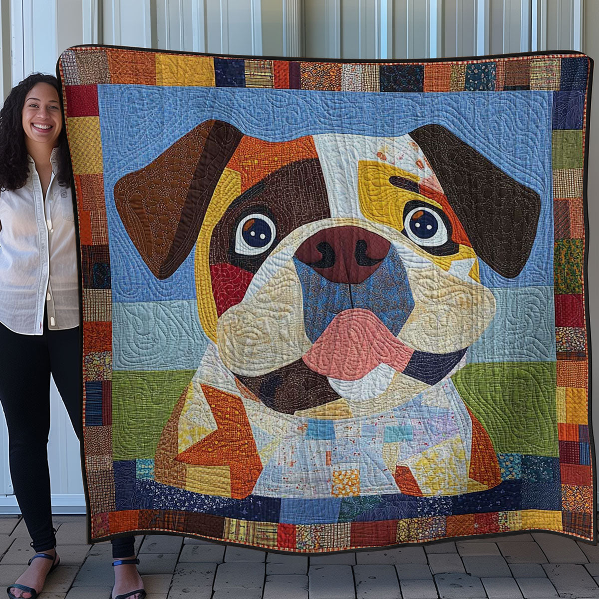 Bulldog Cute WN0608009CL Quilt