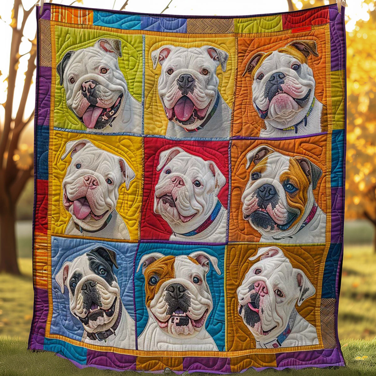 Bulldogs Funny WN1408034CL Quilt