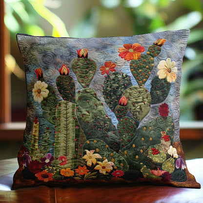 Cactus And Flowers WN2607038CL Quilt Pillow Case