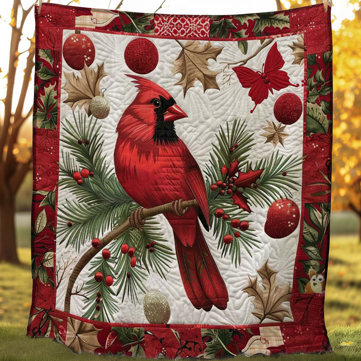 Cardinal Christmas Spirit WN1008079CL Quilt