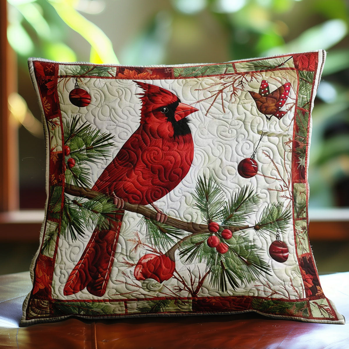 Cardinal Holiday Bliss WN1808052CL Quilt Pillow Case