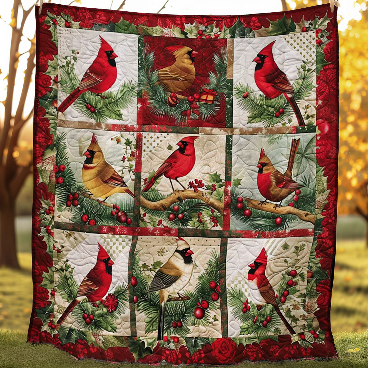 Cardinal Snowfall WN1008086CL Quilt