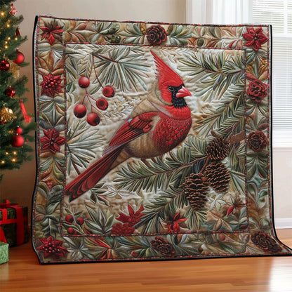 Cardinal With Pine Tree SR2008005CL Quilt