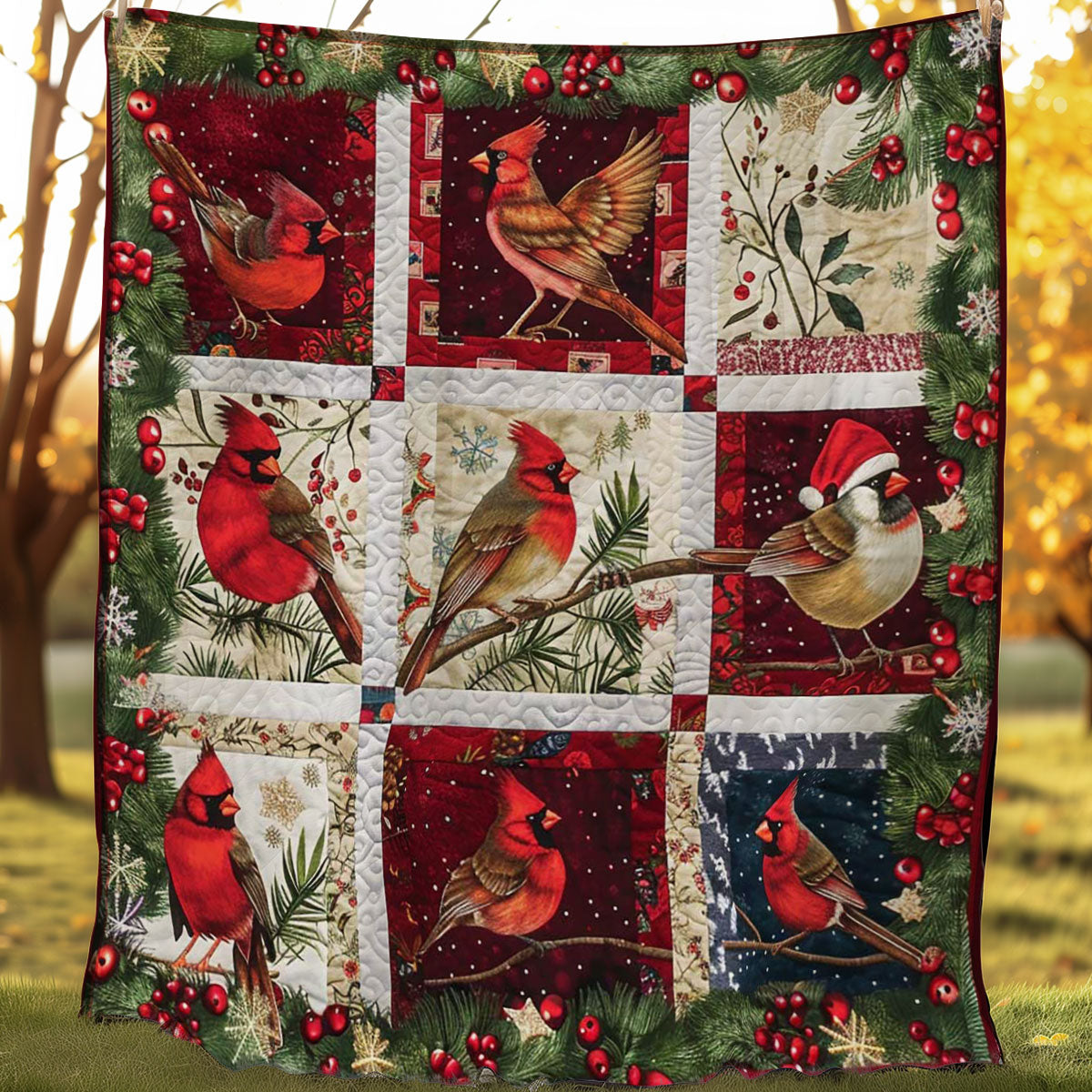 Cardinal’s Winter Cheer WN1008087CL Quilt