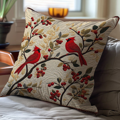 Cardinals And Berries WM0308115CL Quilt Pillow Case