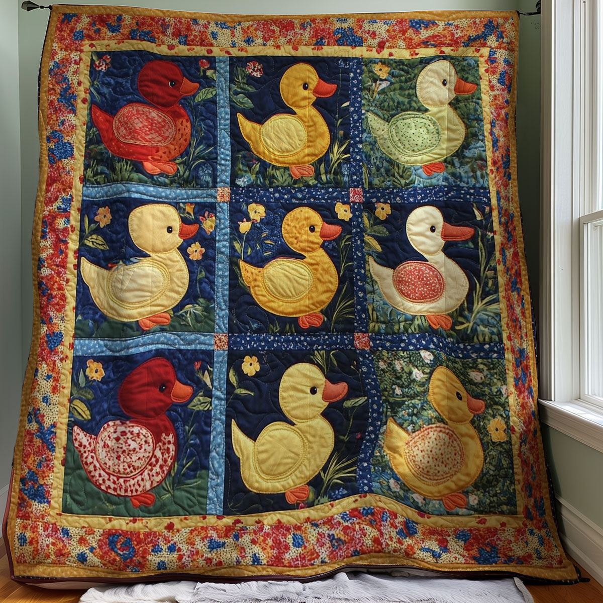 Cartoon Duckies WM0308031CL Quilt