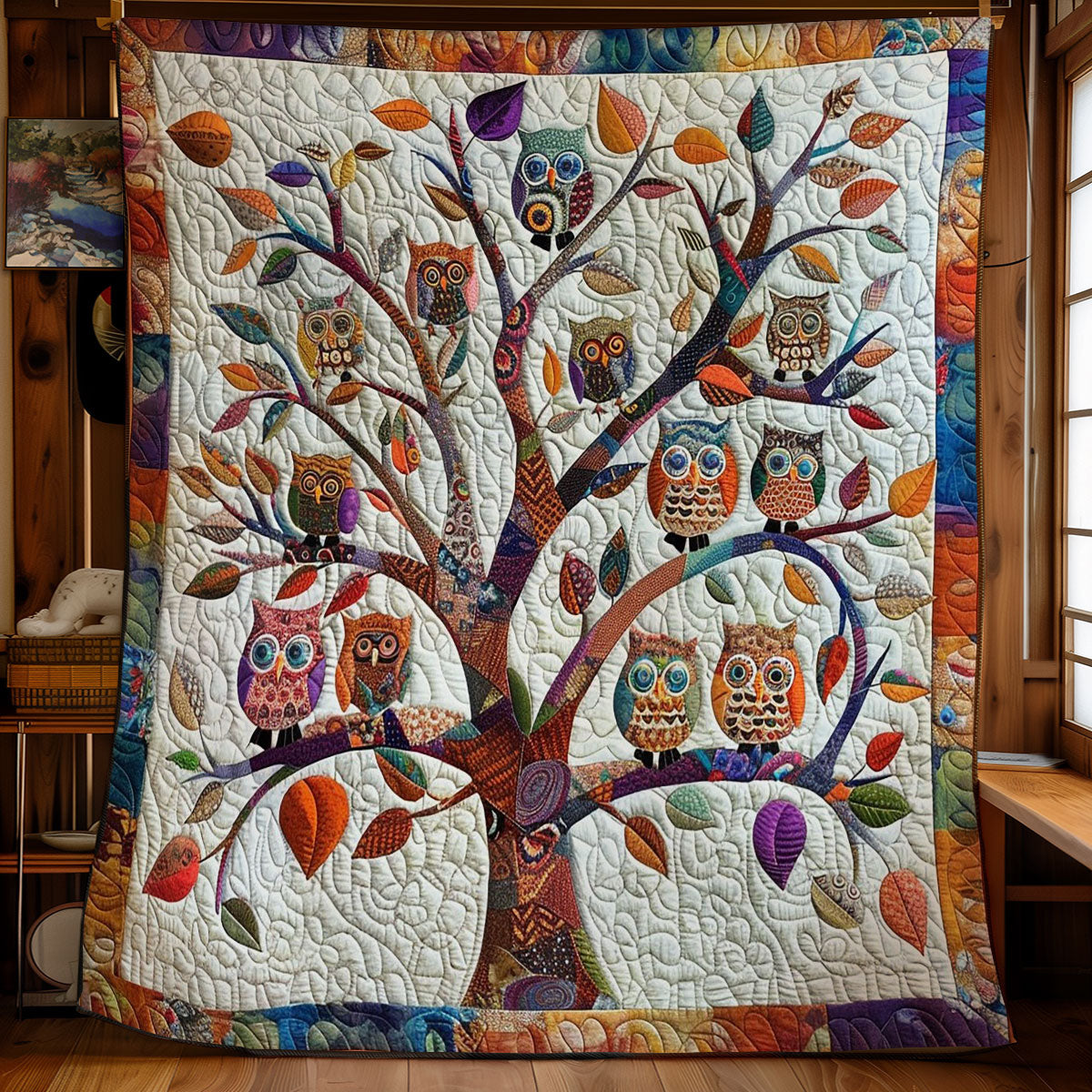 Cartoon Owls Tree WM0509020CL Quilt