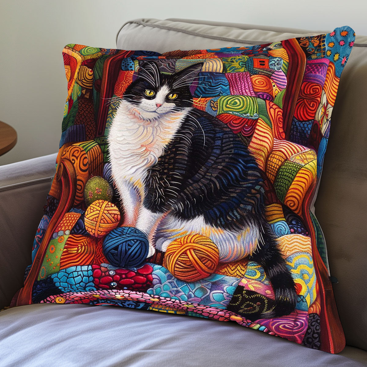 Cat And Yarn WM0808003CL Quilt Pillow Case