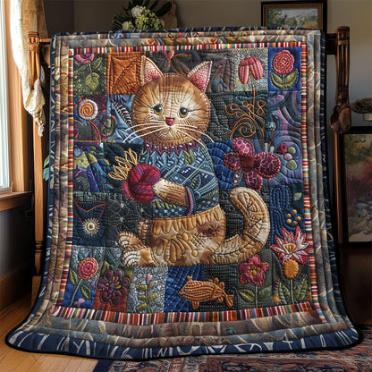 Cat Playing Yarn SR1908052CL Quilt