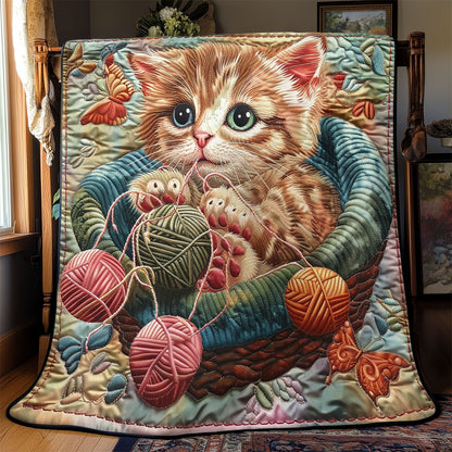 Cat Playing Yarn SR2008010CL Quilt