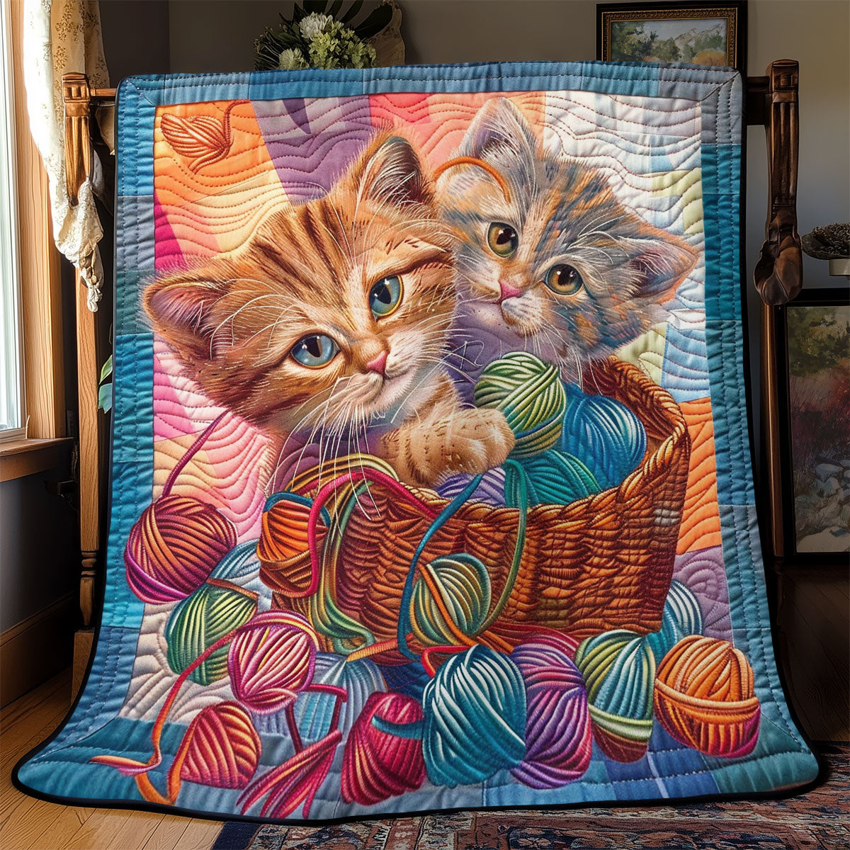 Cat With Yarn SR2008009CL Quilt