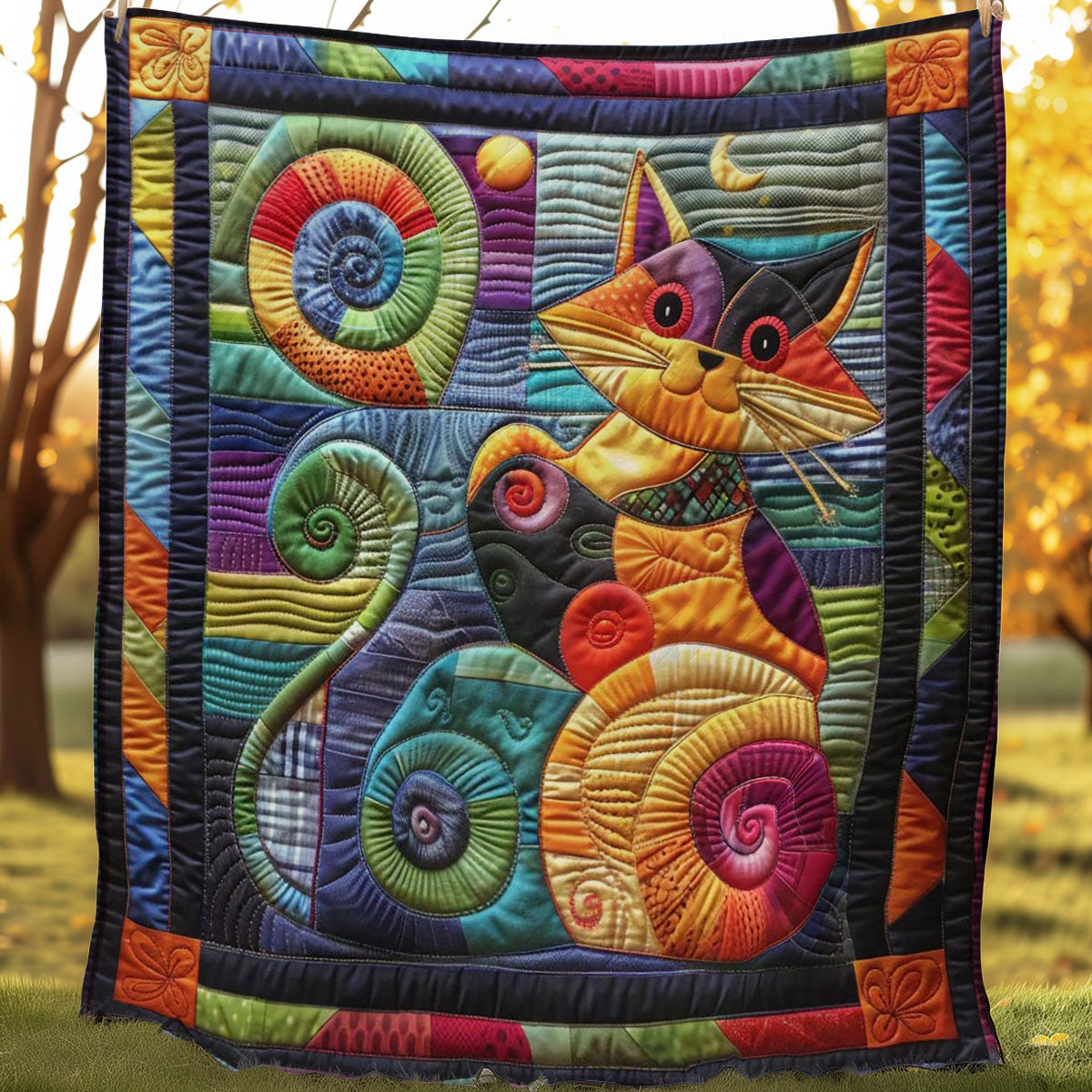Cat's Artful Embroidery WN0908034CL Quilt