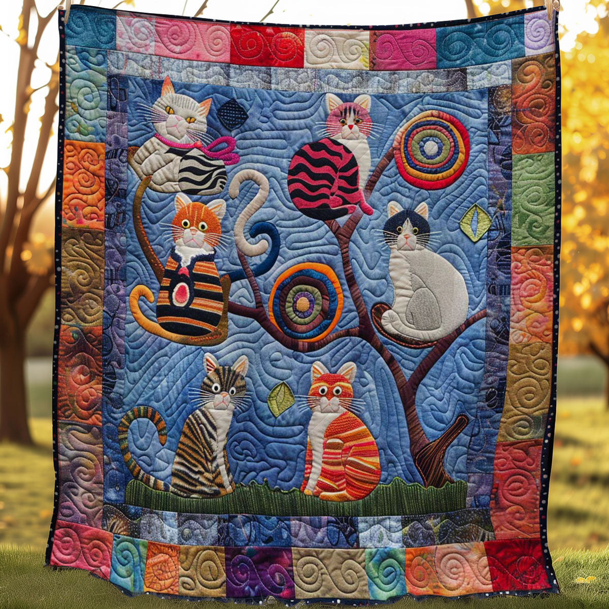 Cat's Playful Pranks WN0908071CL Quilt