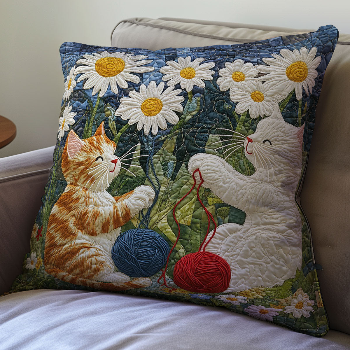 Cats And Yarns WM0508137CL Quilt Pillow Case