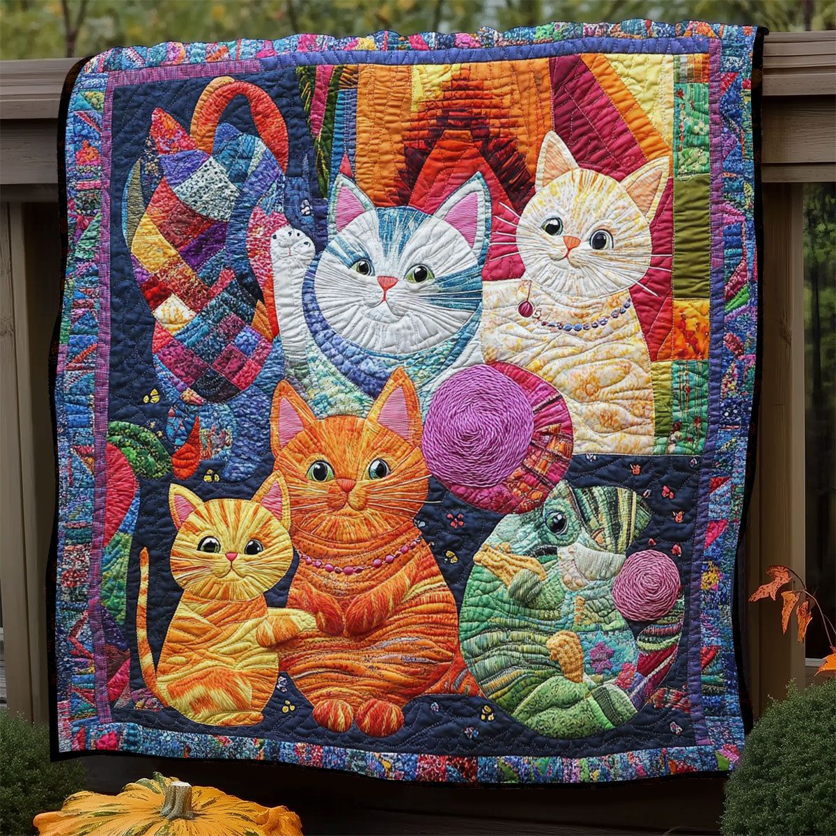 Cats And Yarns WM0608017CL Quilt