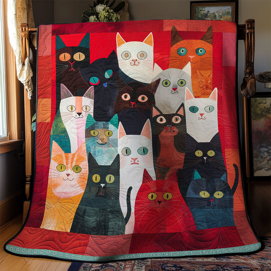 Cats' Curious Gaze WN0909085CL Quilt