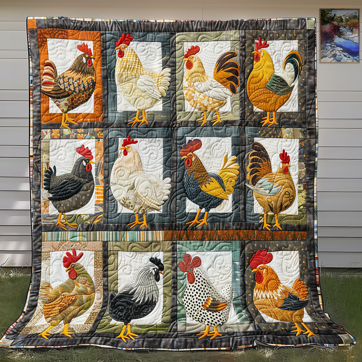 Charming Chickens SR1008004CL Quilt