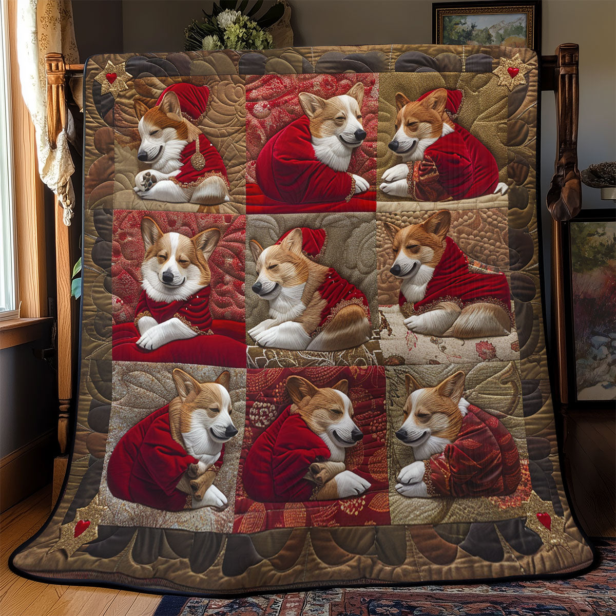 Charming Corgi SR2208034CL Quilt